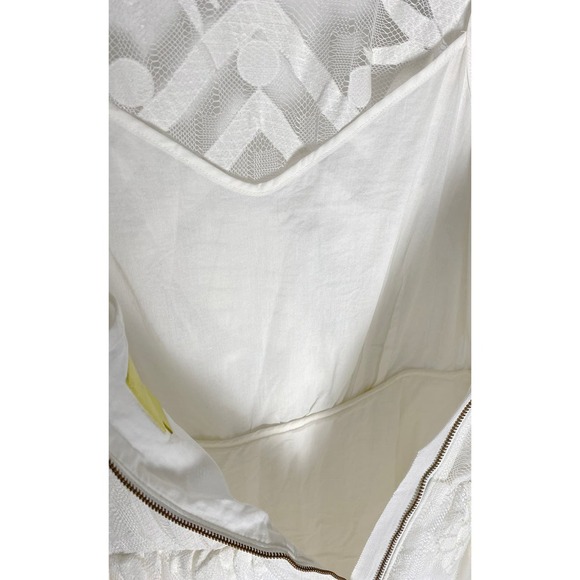 Anthropologie Women's Maeve Pina White Ivory Lace Pineapple Fit & Flare Dress - Picture 15 of 15